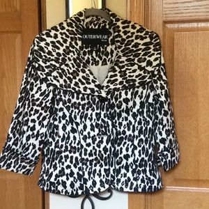 Leopard print jacket fully lined.  Never worn!